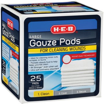 H-E-B Gauze Pads, 25 ct