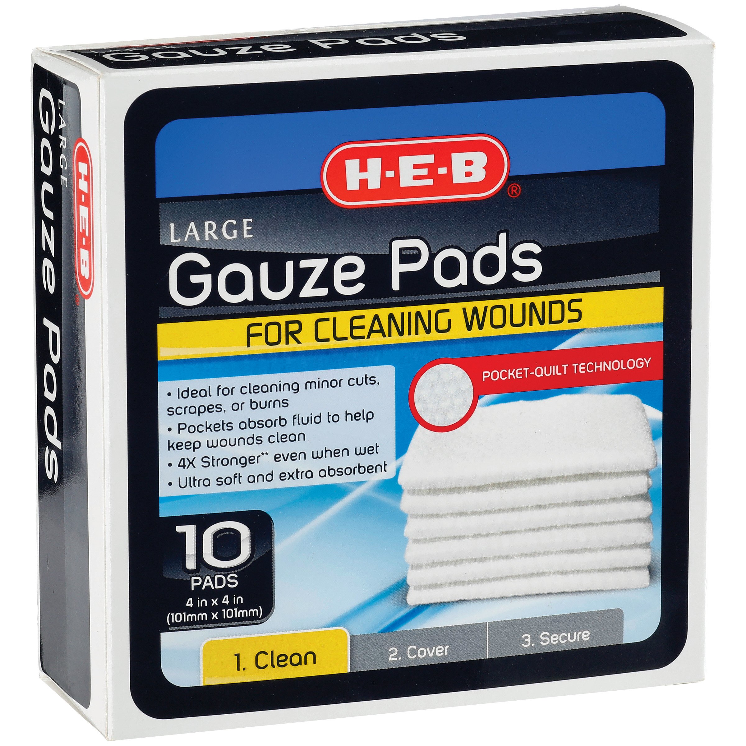 HEB HEB Sterile Pads 4x4 10 count Shop Bandages & gauze at HEB