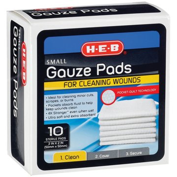 H-E-B Gauze Pads, 10 CT