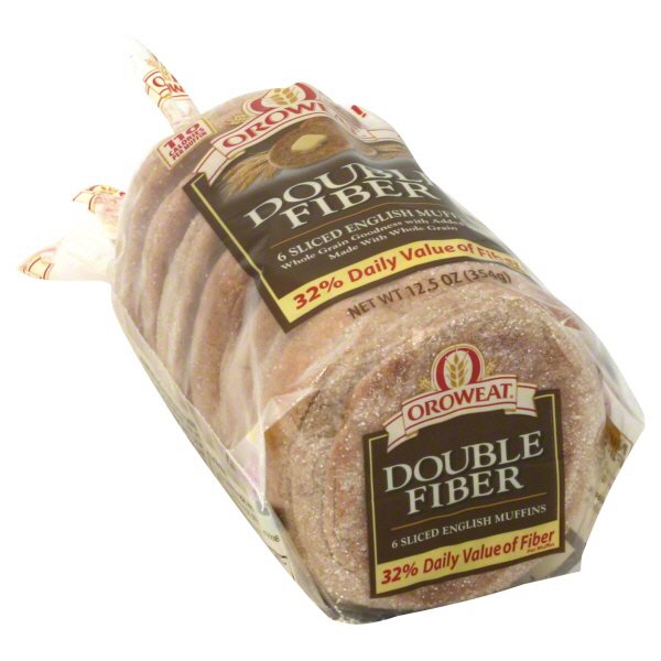 Oroweat Double Fiber Sliced English Muffins Shop Bread at HEB