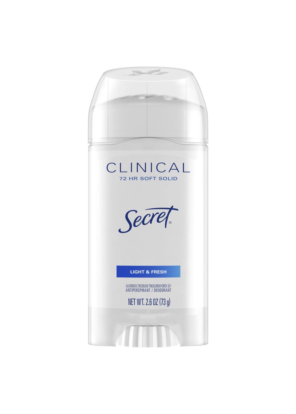 Secret Clinical Strength 72 Hr Soft Solid Antiperspirant Deodorant - Light & Fresh; image 2 of 8