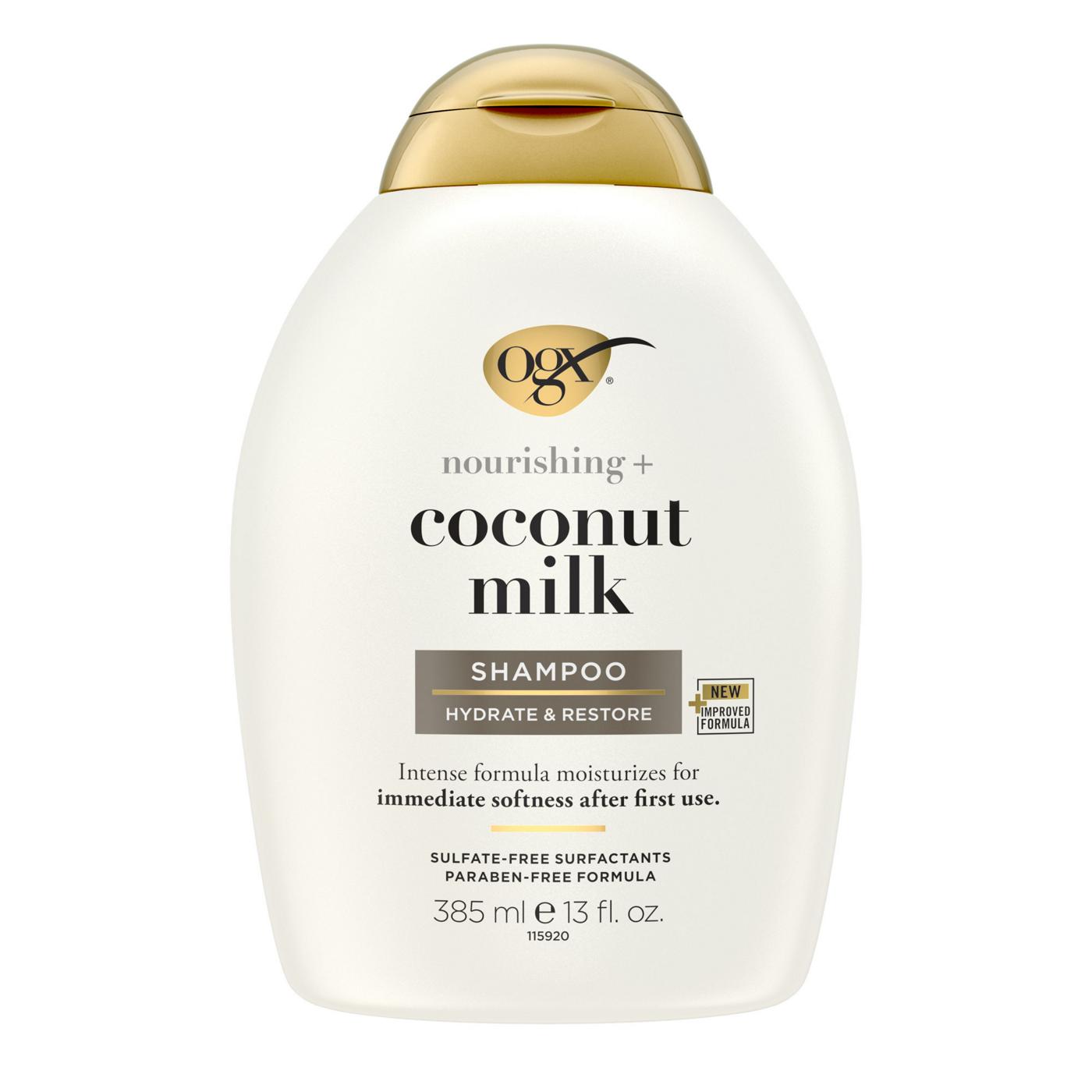 OGX Nourishing + Coconut Milk Moisturizing Shampoo; image 1 of 8