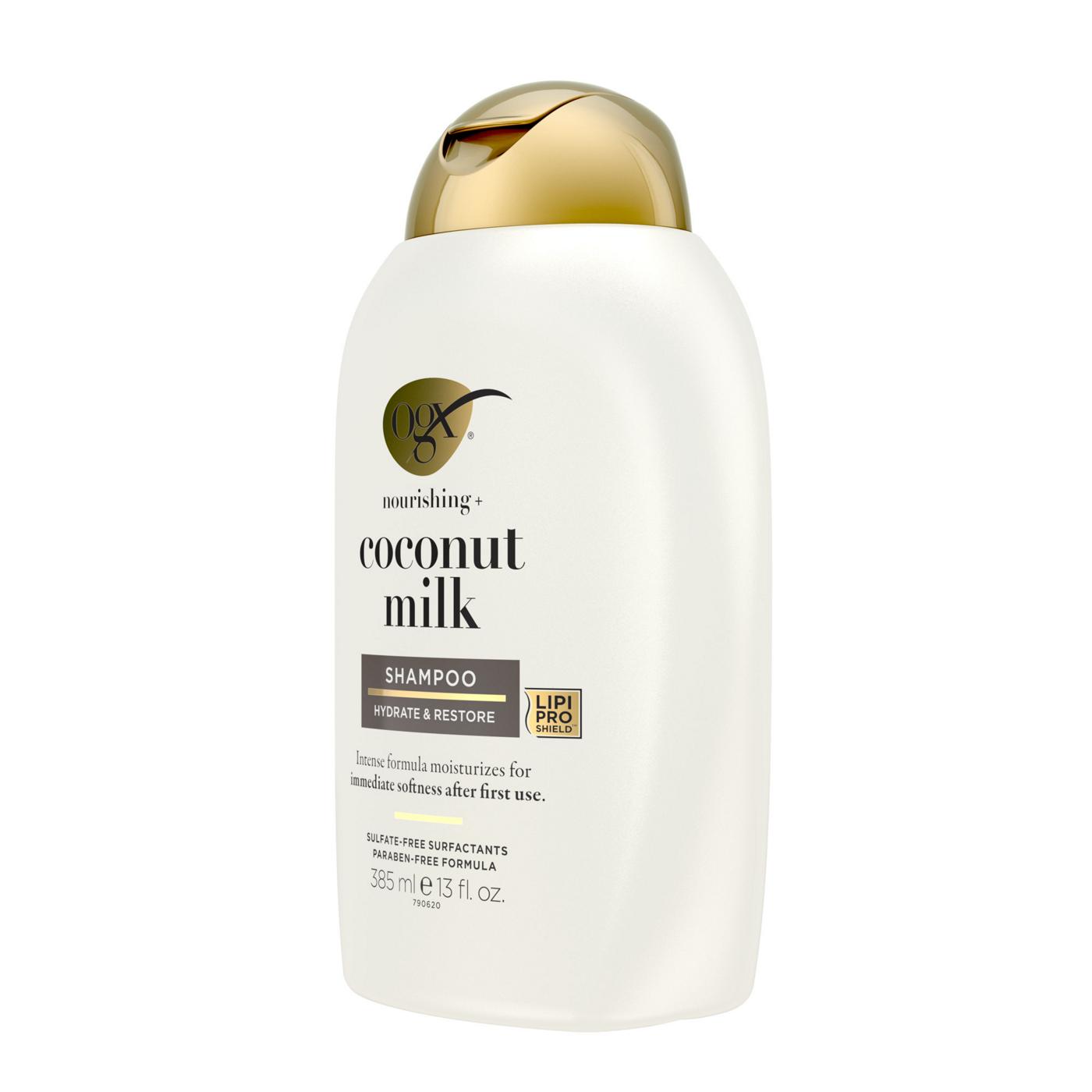 OGX Nourishing + Coconut Milk Moisturizing Shampoo; image 3 of 8