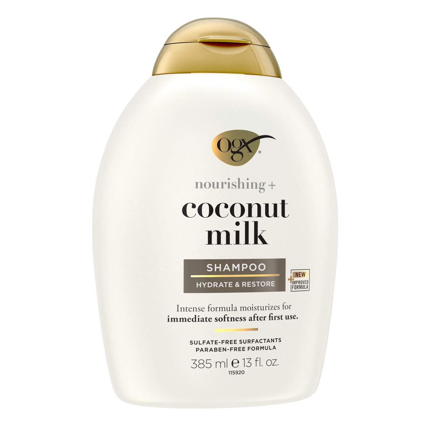 OGX Nourishing + Coconut Milk Moisturizing Shampoo; image 7 of 8