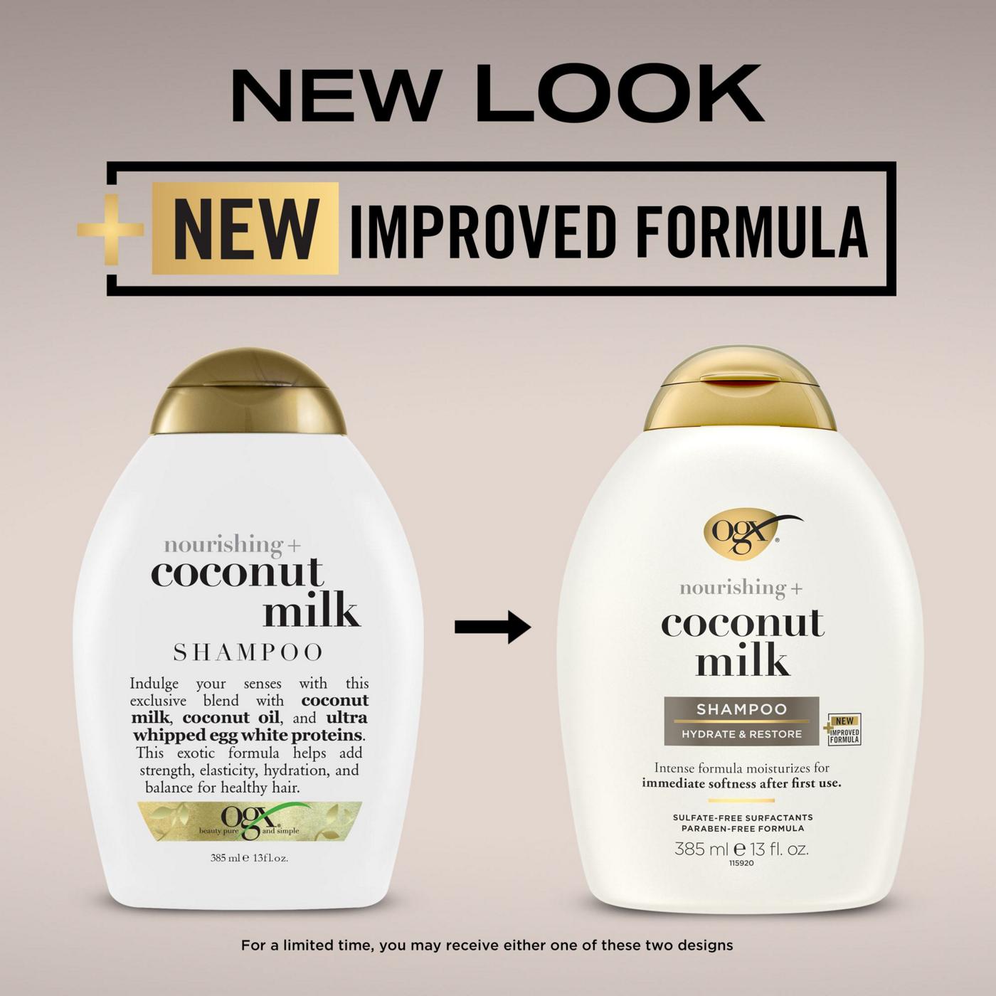 OGX Nourishing + Coconut Milk Moisturizing Shampoo; image 7 of 8