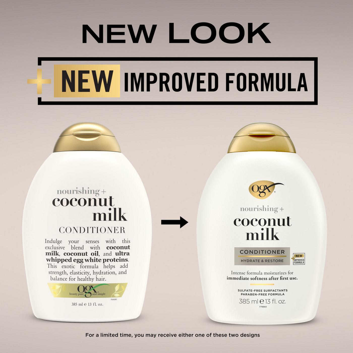 OGX Nourishing + Coconut Milk Moisturizing Conditioner; image 3 of 8