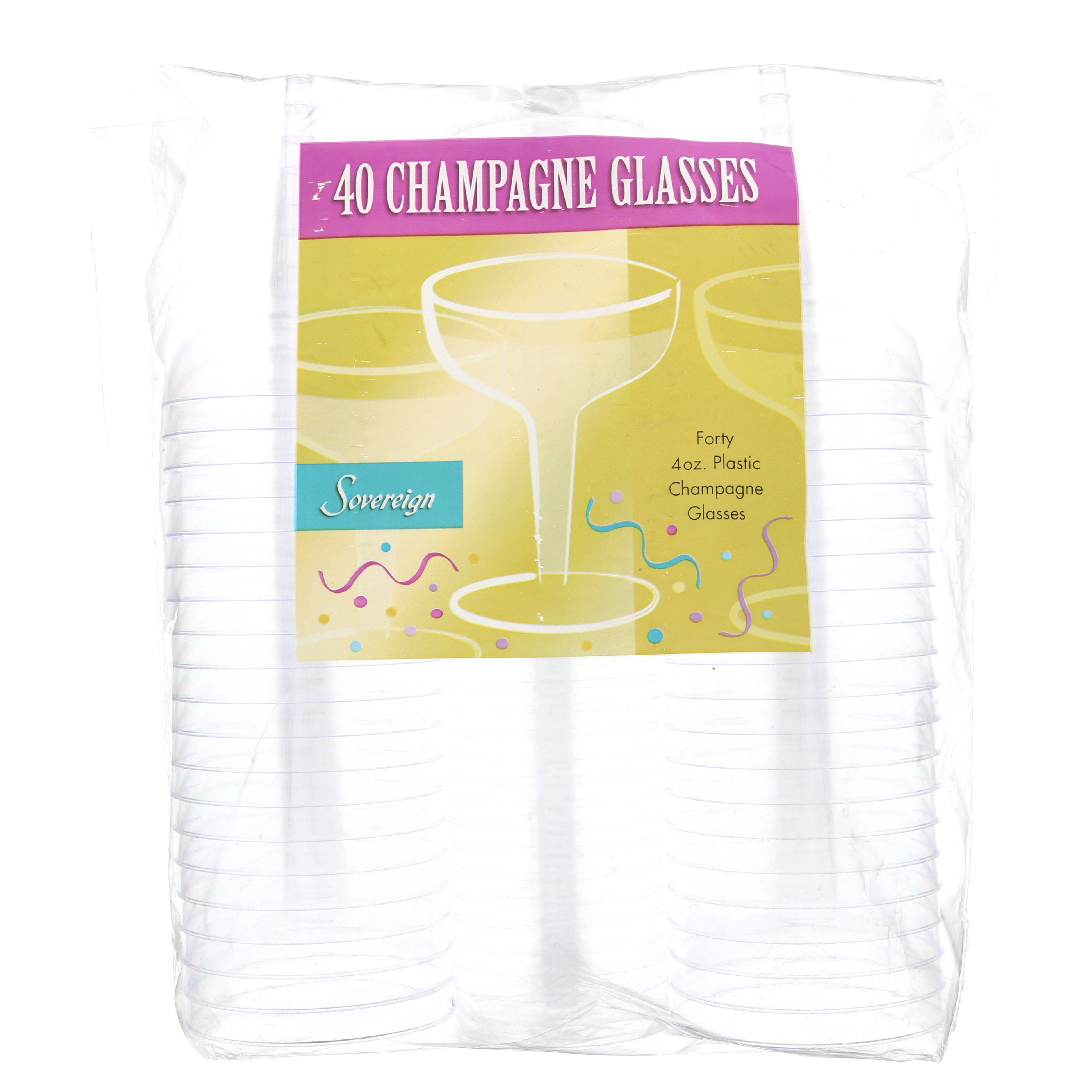 Maryland Plastics Sovereign Clear 4 oz Plastic Champagne Glasses Shop