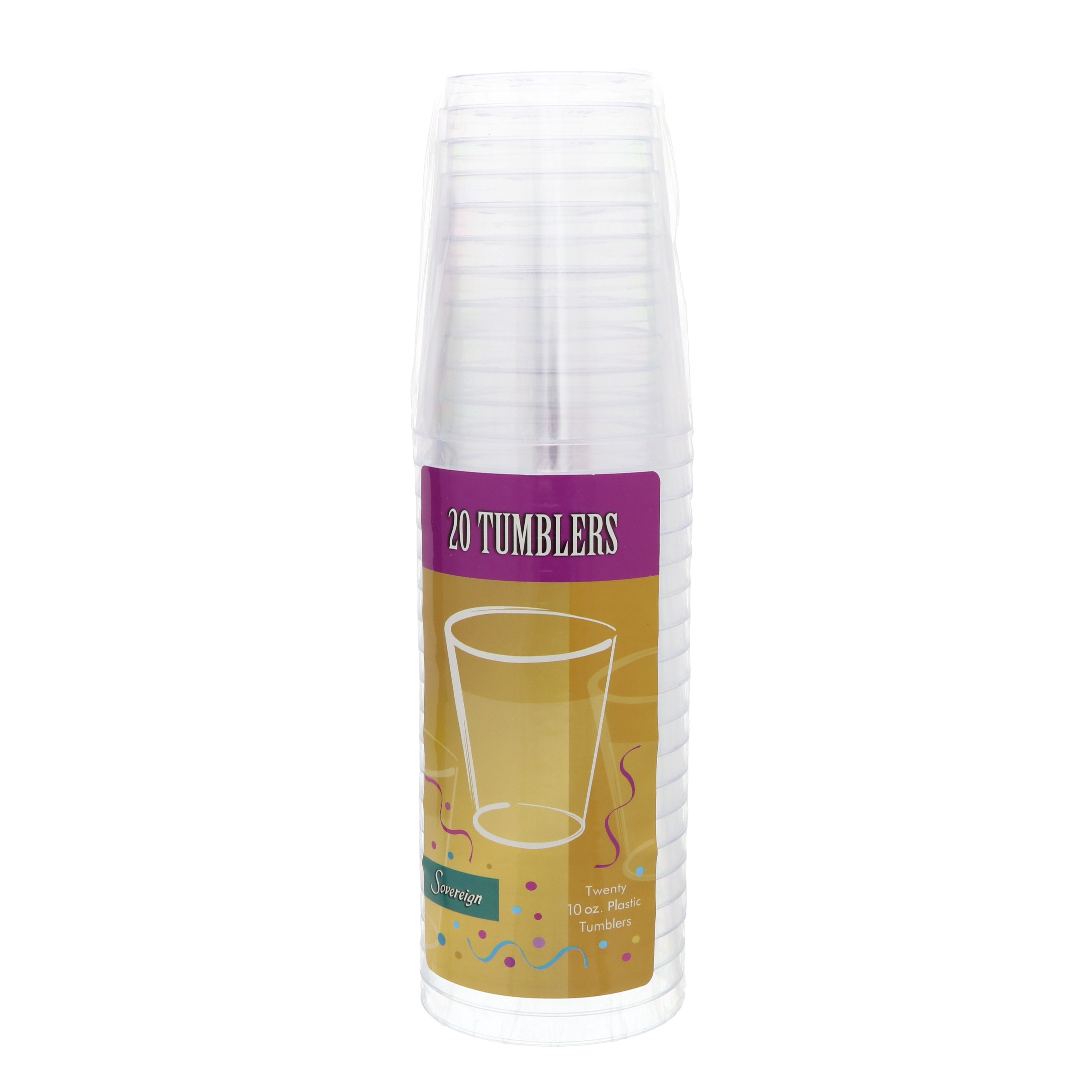 Maryland Plastics Sovereign Clear 10 oz Plastic Tumblers - Shop Drinkware  at H-E-B