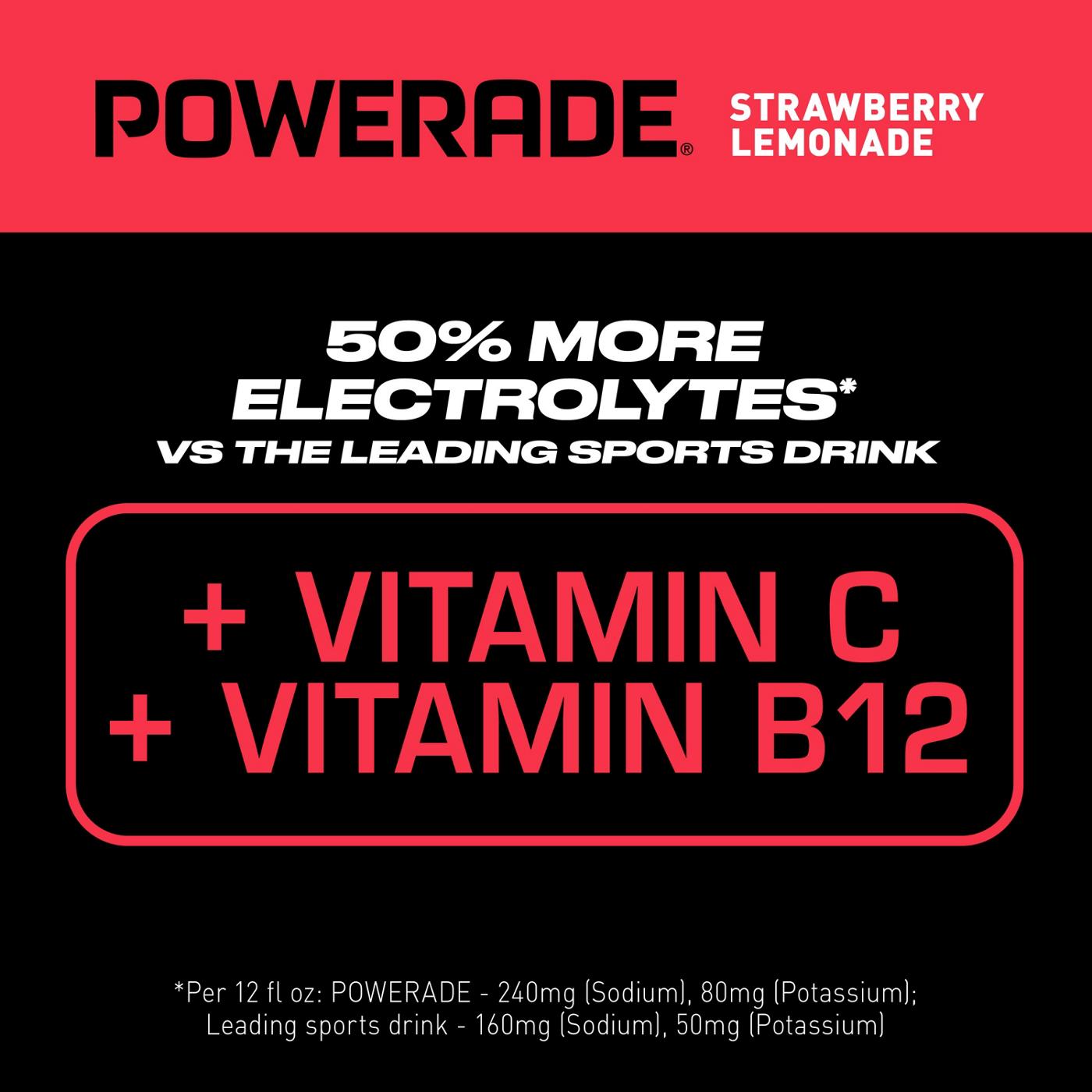 Powerade Strawberry Lemonade Sports Drink; image 5 of 7