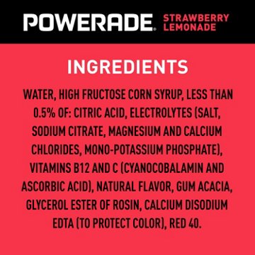 Powerade Strawberry Lemonade Electrolyte Sports Drink