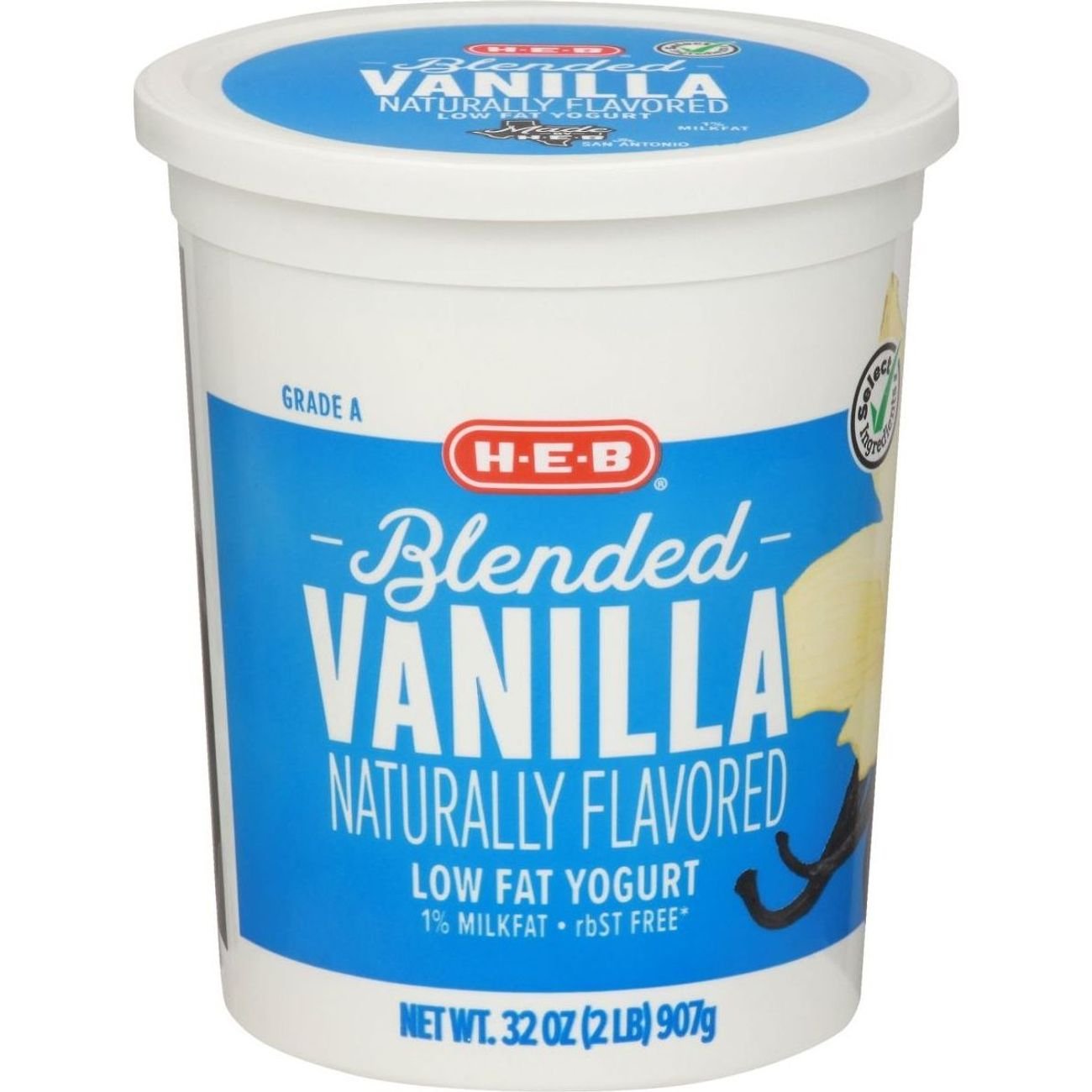 H E B Select Ingredients Blended Low Fat Vanilla Yogurt Shop Yogurt At H E B