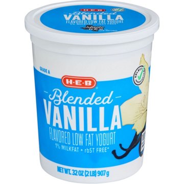 H-E-B Blended Vanilla Low-Fat Yogurt, 32 oz
