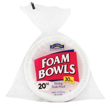 Hill Country Essentials Foam Bowls, 20 oz, 30 ct