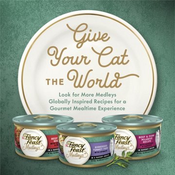 Fancy Feast Purina Wet Cat Food Medleys - Tuna Tuscany with Long Grain Rice & Greens in Savory Sauce