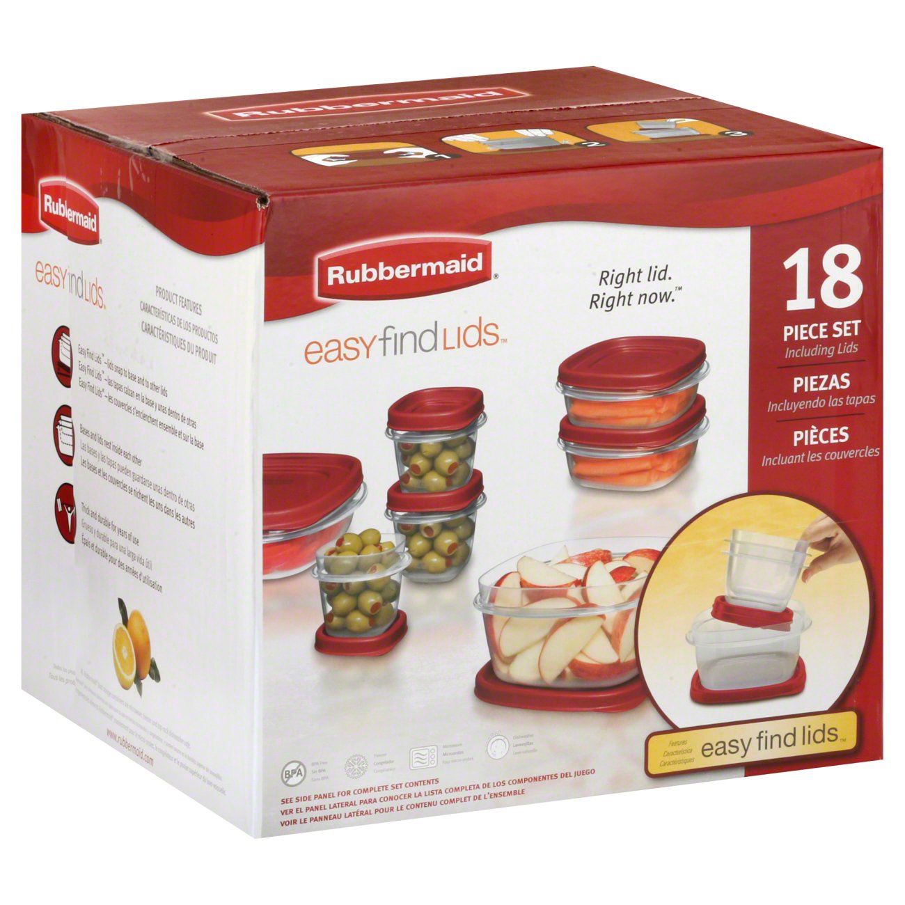 Rubbermaid Easy Find Lids Container Set Shop Food Storage at HEB