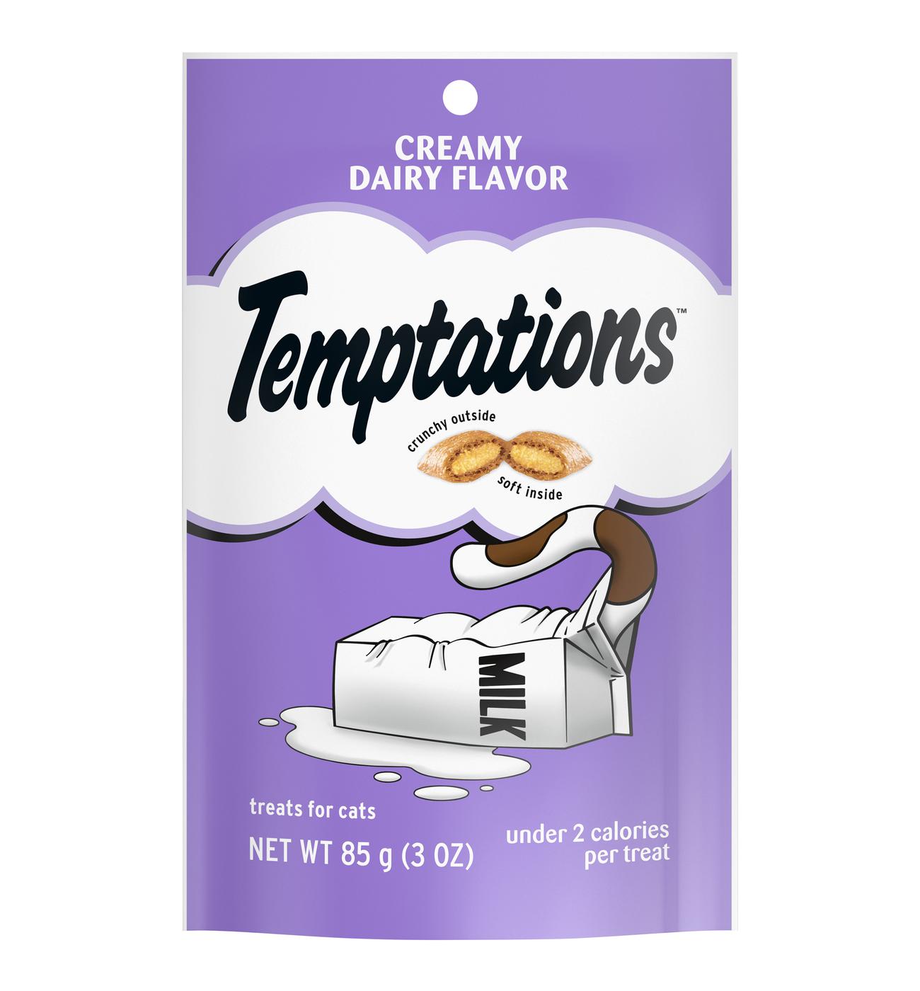 Temptations Classic Crunchy & Soft Cat Treats Creamy Dairy Flavor; image 1 of 5