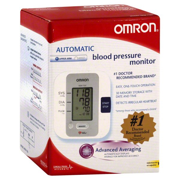 Omron Blood Pressure Monitor, Automatic, Upper Arm, 10 Series