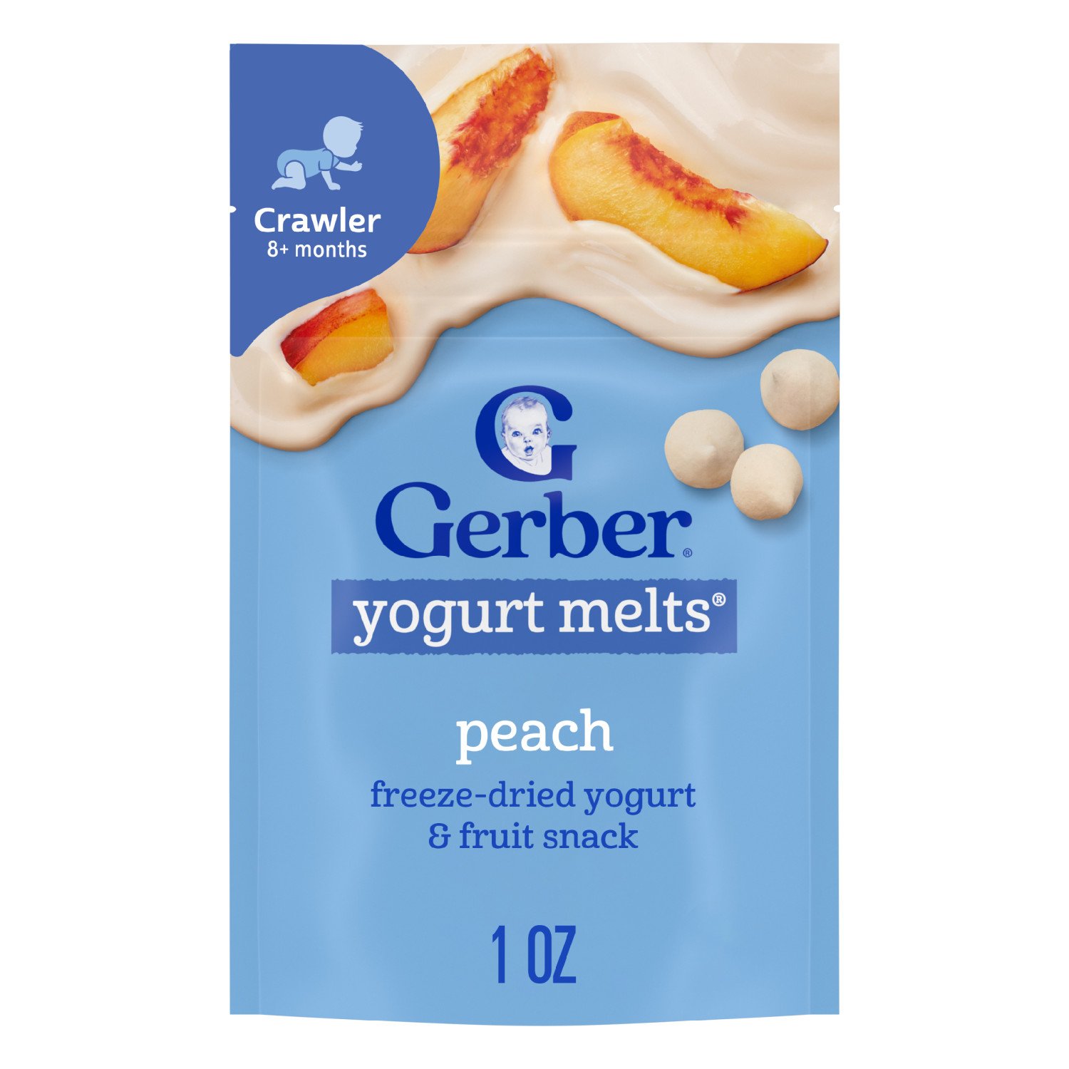 Gerber Snacks for Baby Yogurt Melts - Peach, 1 oz