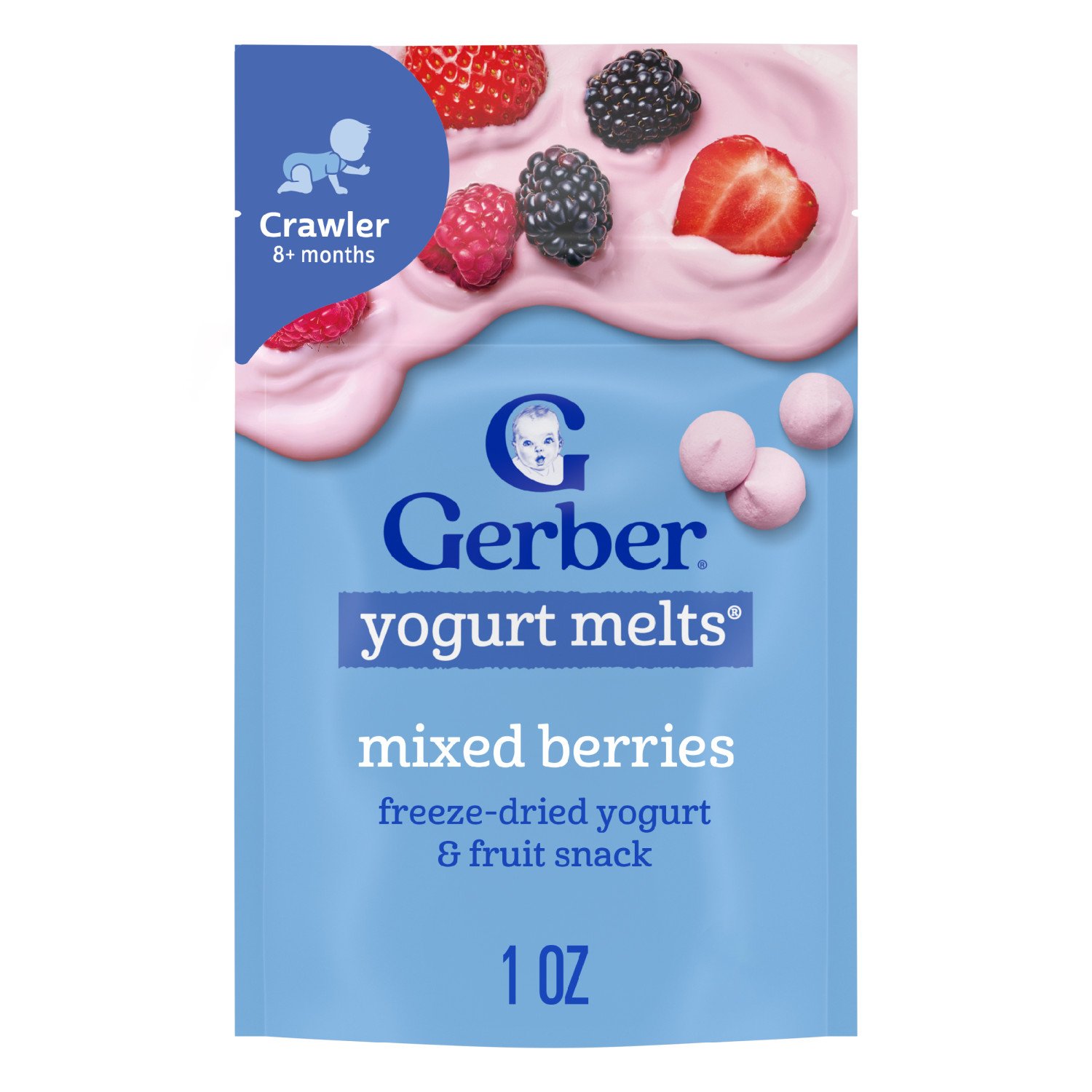 Gerber Snacks for Baby Yogurt Melts - Mixed Berries, 1 oz