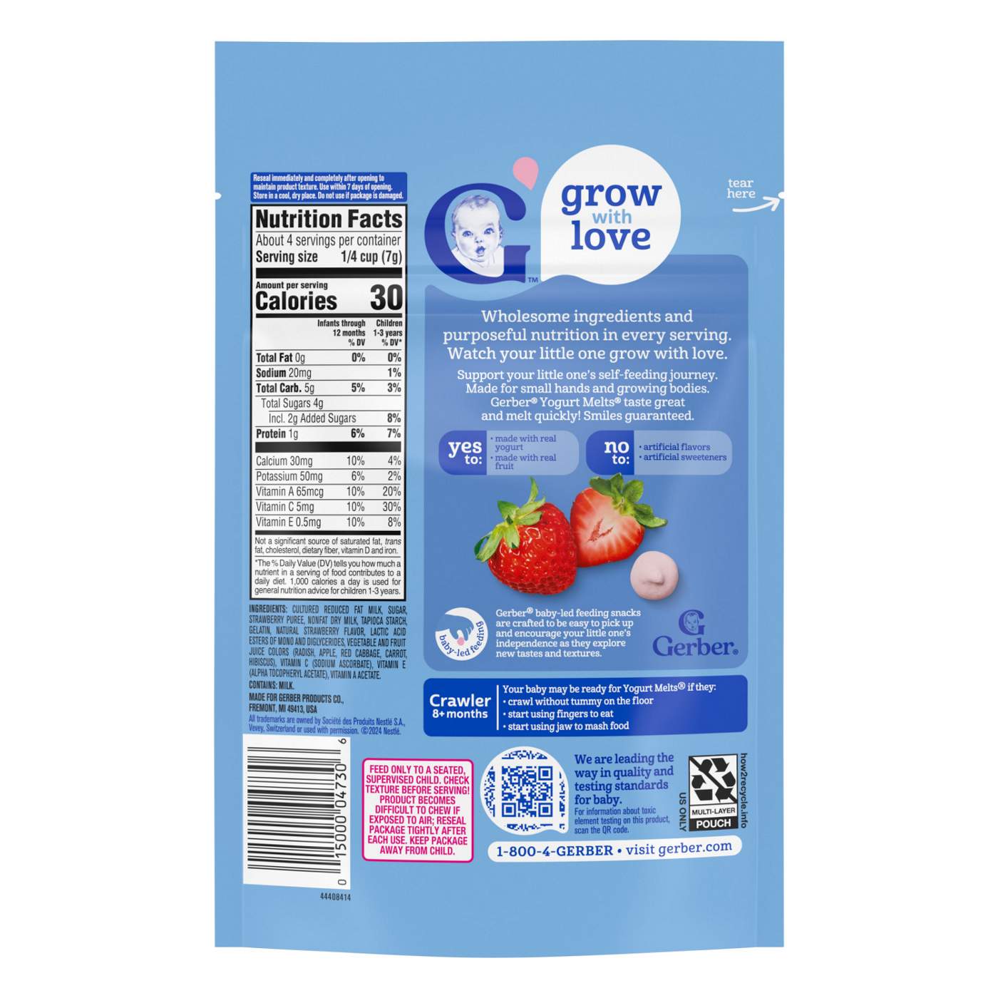 Gerber Snacks for Baby Yogurt Melts - Strawberry - Shop Toddler food at