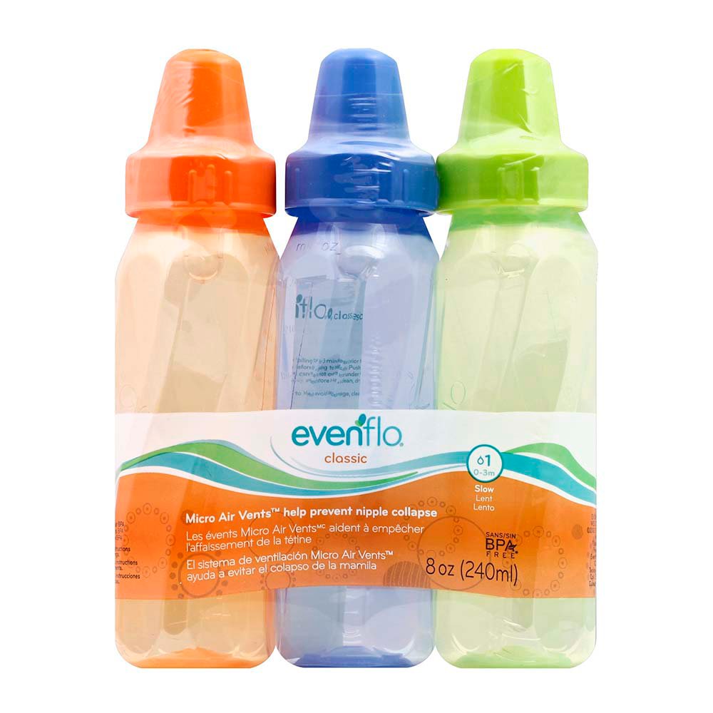 Evenflo Classic Slow Flow (0-3 Months) 8 oz Bottles - Shop Bottles at H-E-B