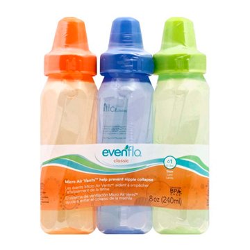 Evenflo Classic Slow Flow (0-3 Months) 8 oz Bottles, 3 ct