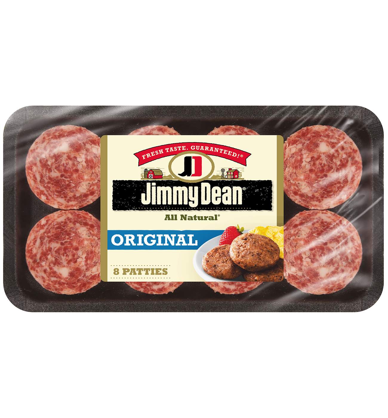 Jimmy Dean Premium All Natural Pork Breakfast Sausage Patties, 8 ct; image 1 of 5