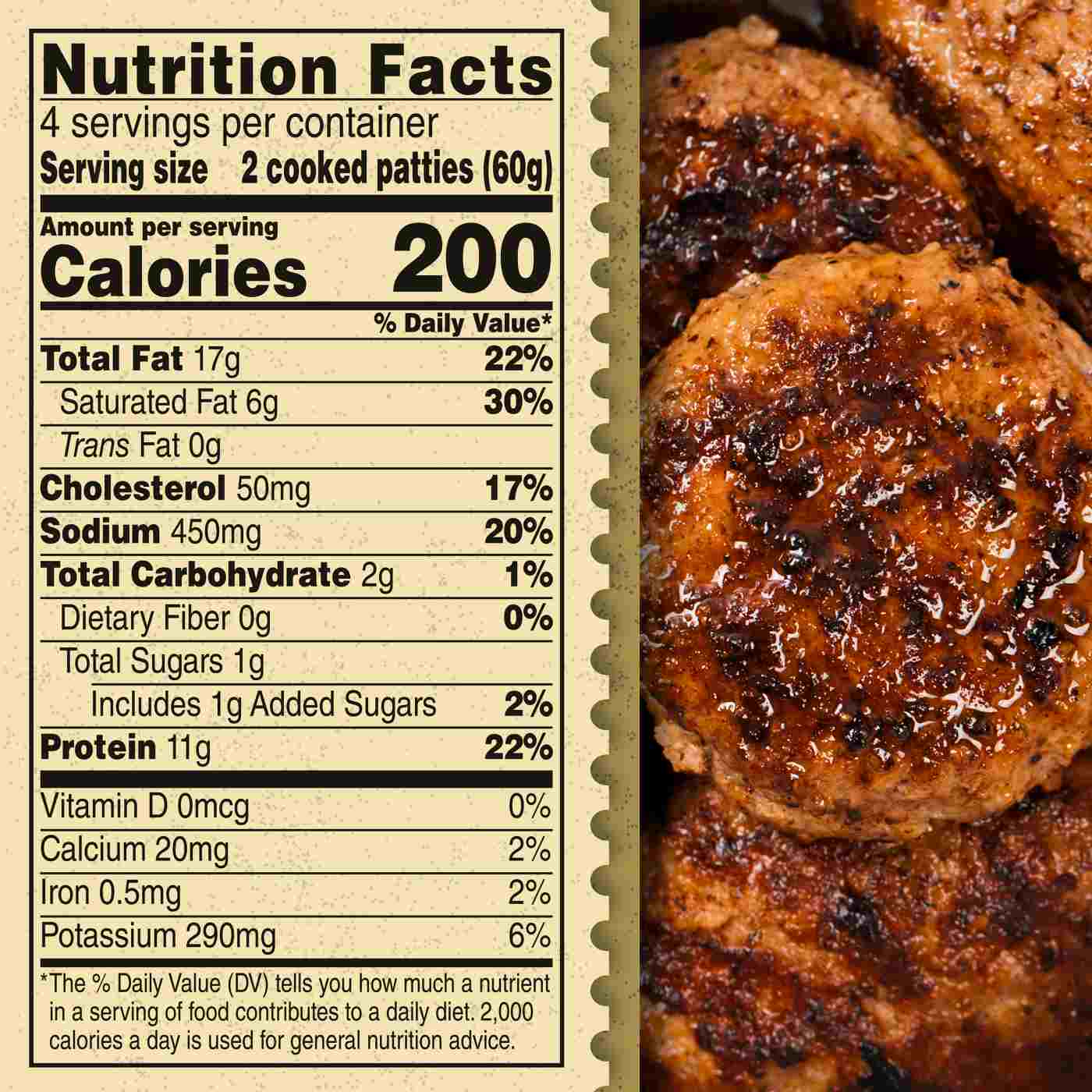 Jimmy Dean Premium Fresh Pork Breakfast Sausage Patties - Original, 8 ct; image 4 of 4