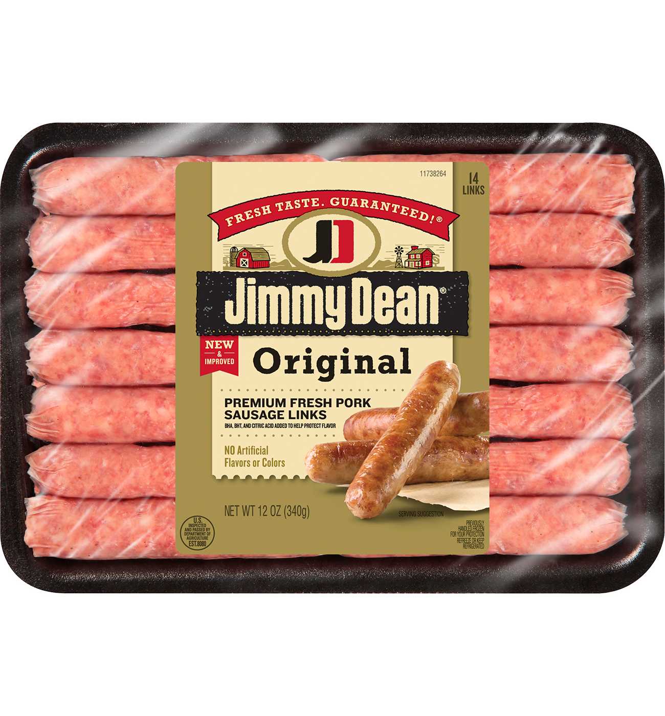 Jimmy Dean Premium All Natural Pork Breakfast Sausage Links - Original, 14 ct; image 1 of 2