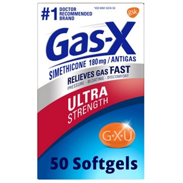 Gas-x Ultra Strength Gas Relief Softgels with Simethicone 180 mg for Bloating Relief