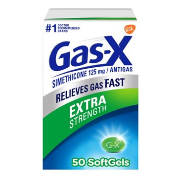 Gas-x Extra Strength Gas Relief Softgels with Simethicone 125 mg - 50 Count