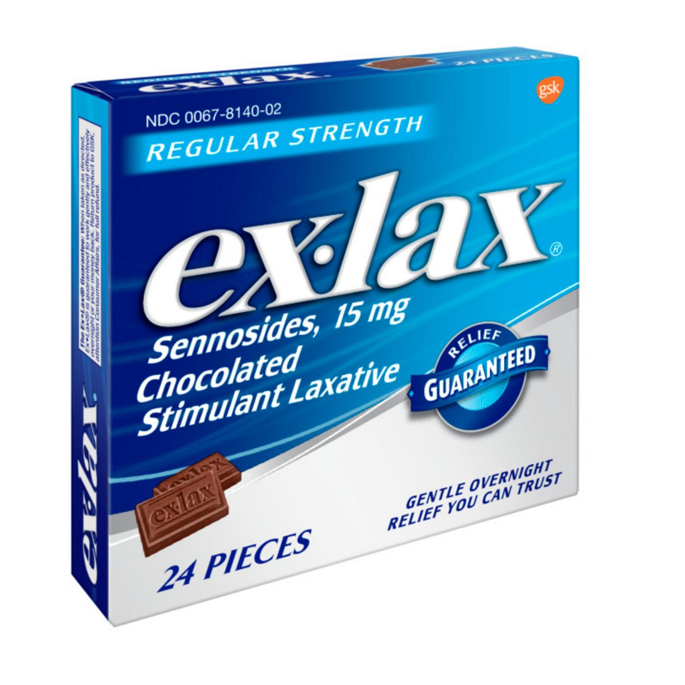 ex-lax Regular Strength Stimulant Laxative Chocolated Pieces; image 2 of 2