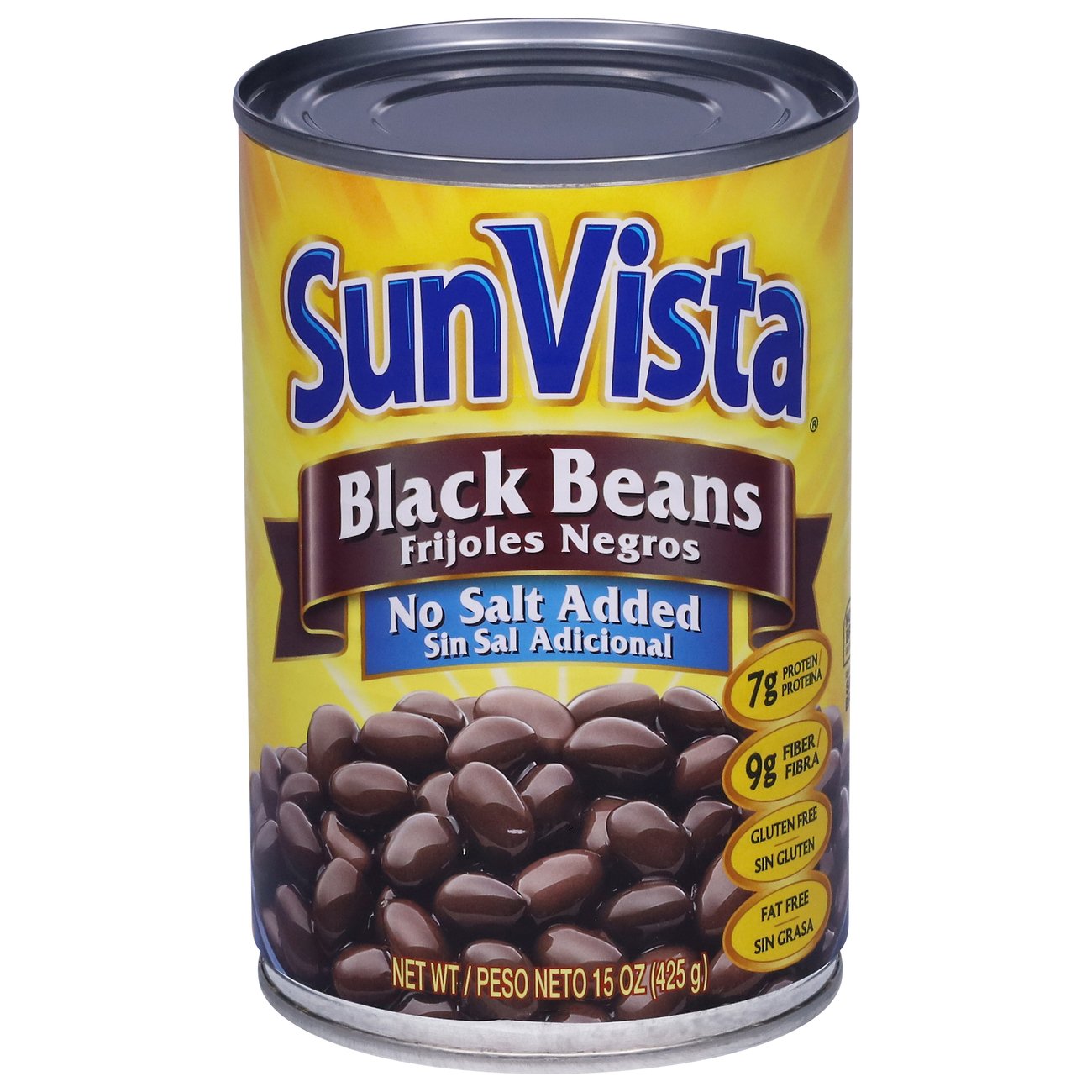 SunVista No Salt Added Black Beans Shop Canned & Dried Food at HEB