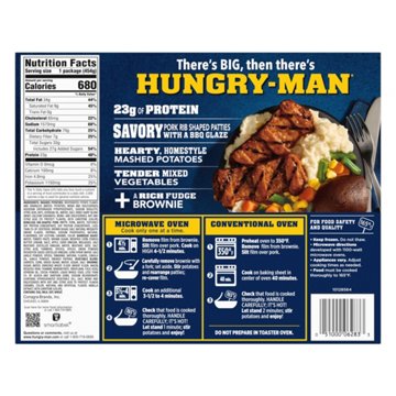Hungry-Man Boneless Rib Shaped Pork Patties Frozen Meal