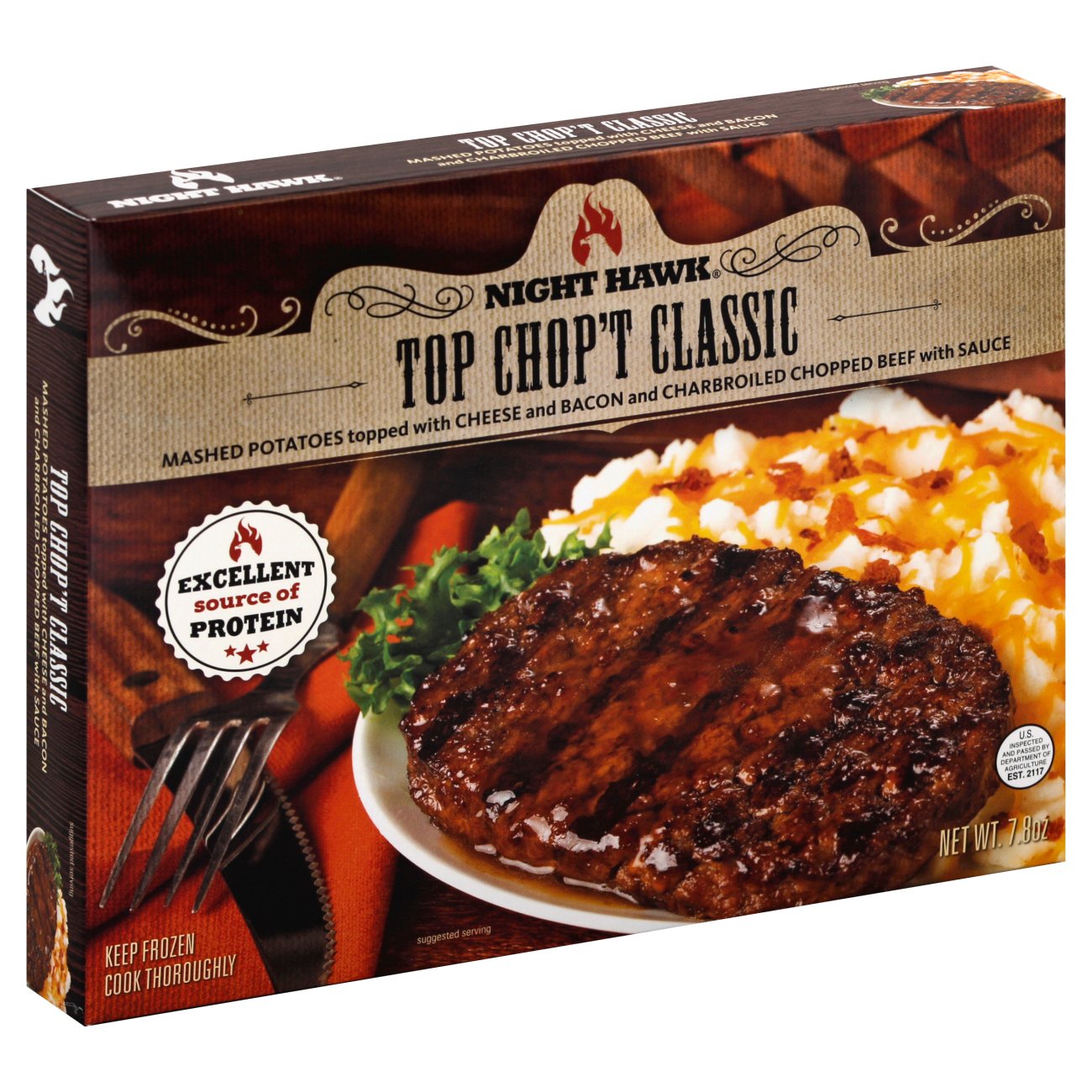 Night Hawk Top Chop't Classic Frozen Meal, 7.8 oz
