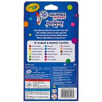 Crayola Pip-Squeaks Skinnies Washable Markers, 16 pk