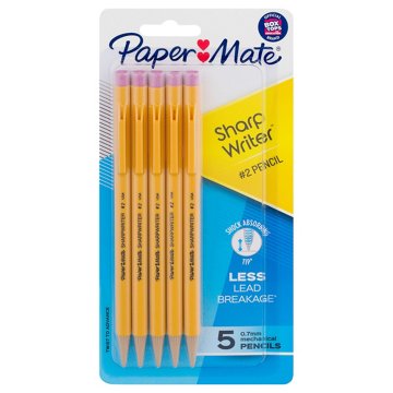 Paper Mate SharpWriter 0.7mm Mechanical Pencils, 5 pk