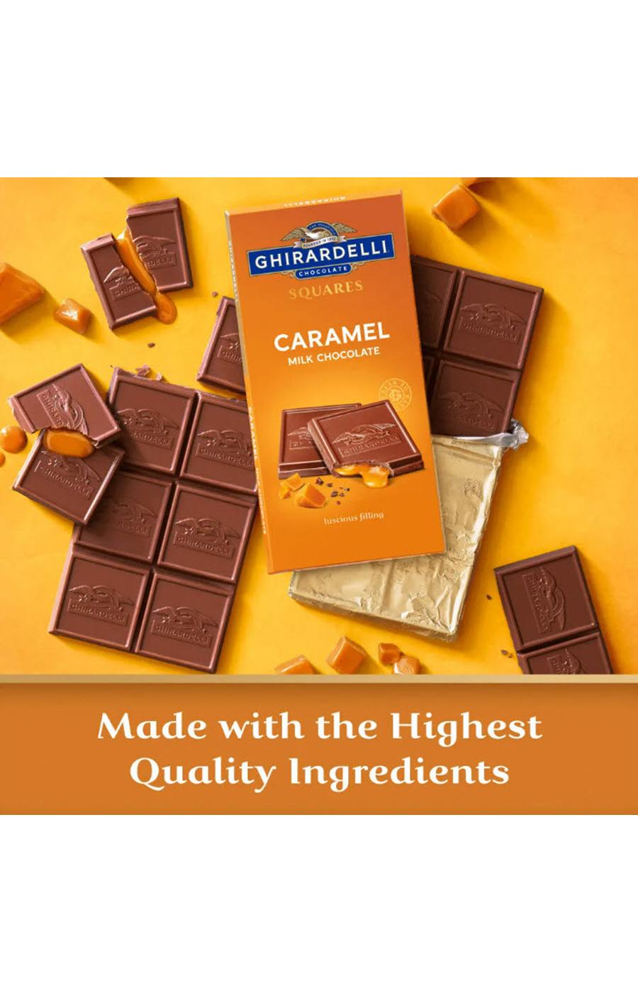 Ghirardelli Squares Caramel Milk Chocolate Bar; image 3 of 4