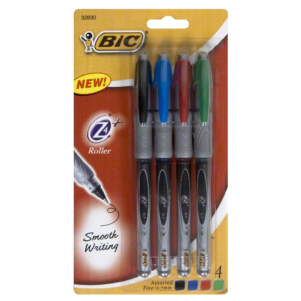 Bic Fine (0.7mm) Assorted Z4+ Roller Pens - Shop Pens at H-E-B