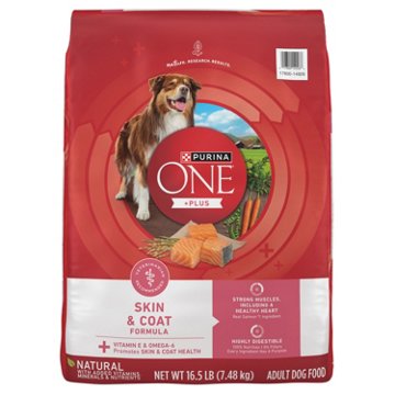 Purina ONE Natural Sensitive Stomach Dry Dog Food +Plus Skin & Coat Formula, 16.5 lb
