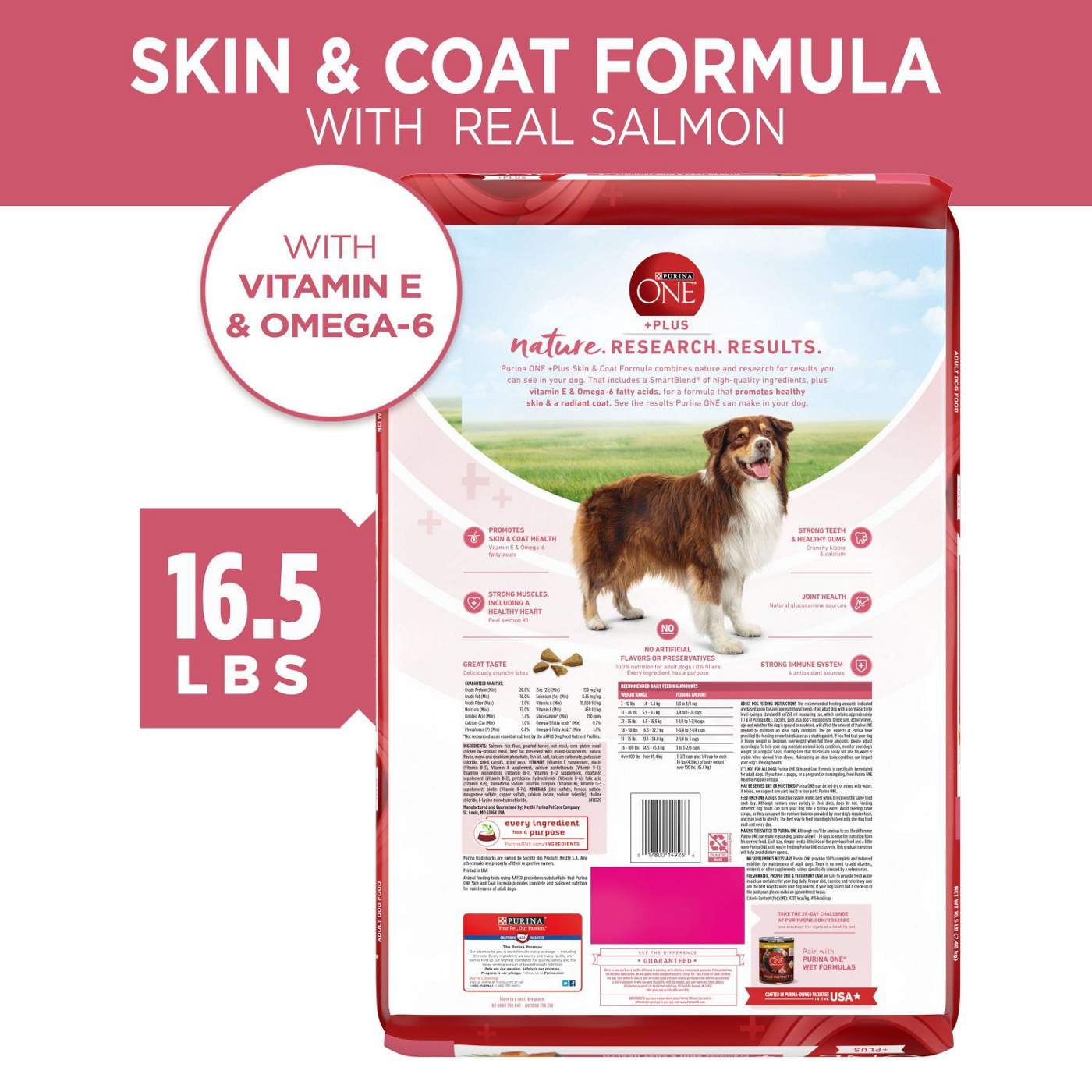 Purina ONE Purina ONE Natural, Sensitive Stomach Dry Dog Food, +Plus Skin & Coat Formula; image 2 of 7
