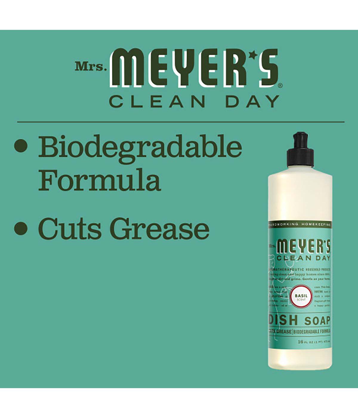 Mrs. Meyer's Clean Day Basil Scent Dish Soap; image 4 of 6