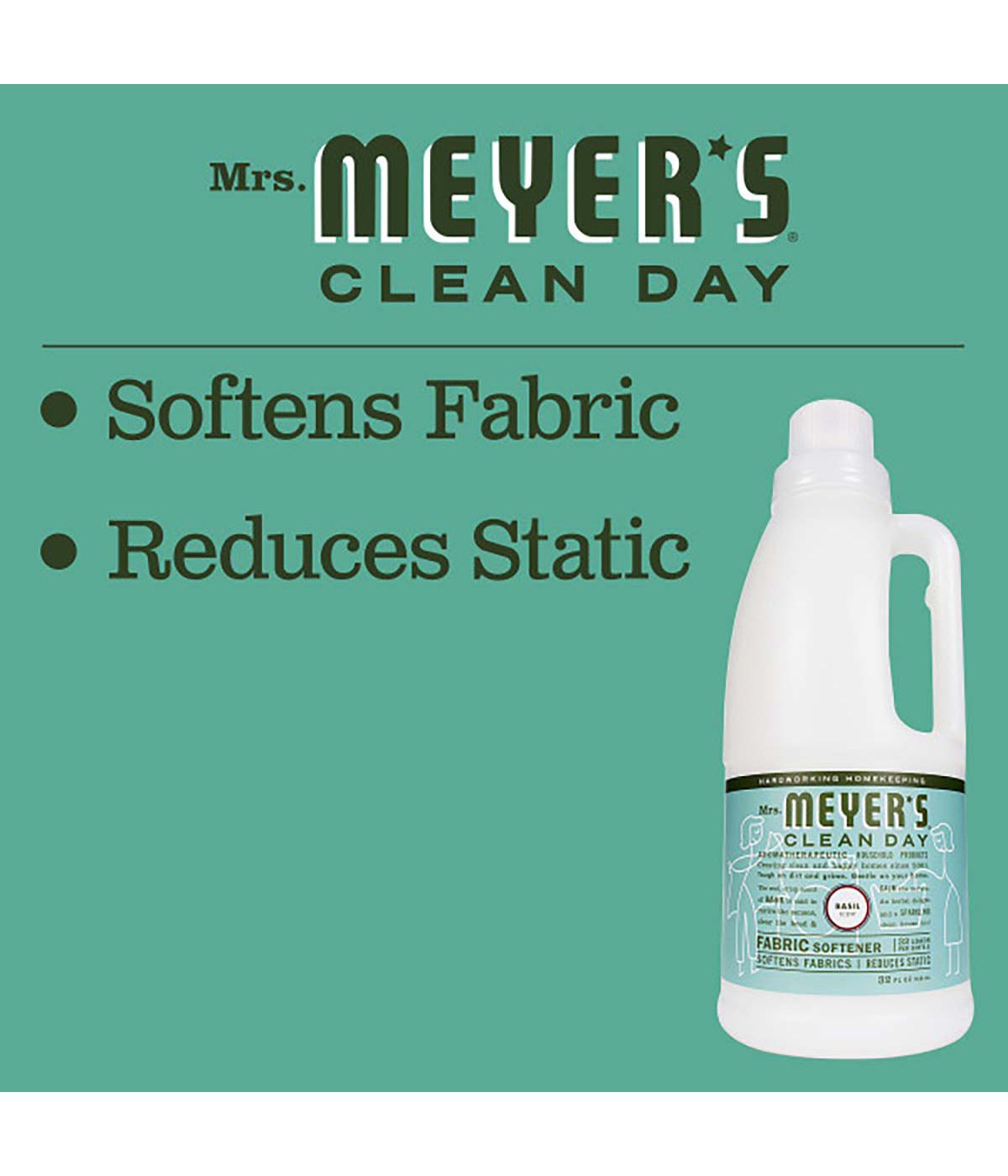 Mrs. Meyer's Clean Day Liquid Fabric Softener, 32 Loads - Basil; image 4 of 6