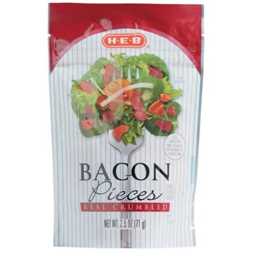 H-E-B 100% Real Crumbled Bacon Pieces, 2.5 oz