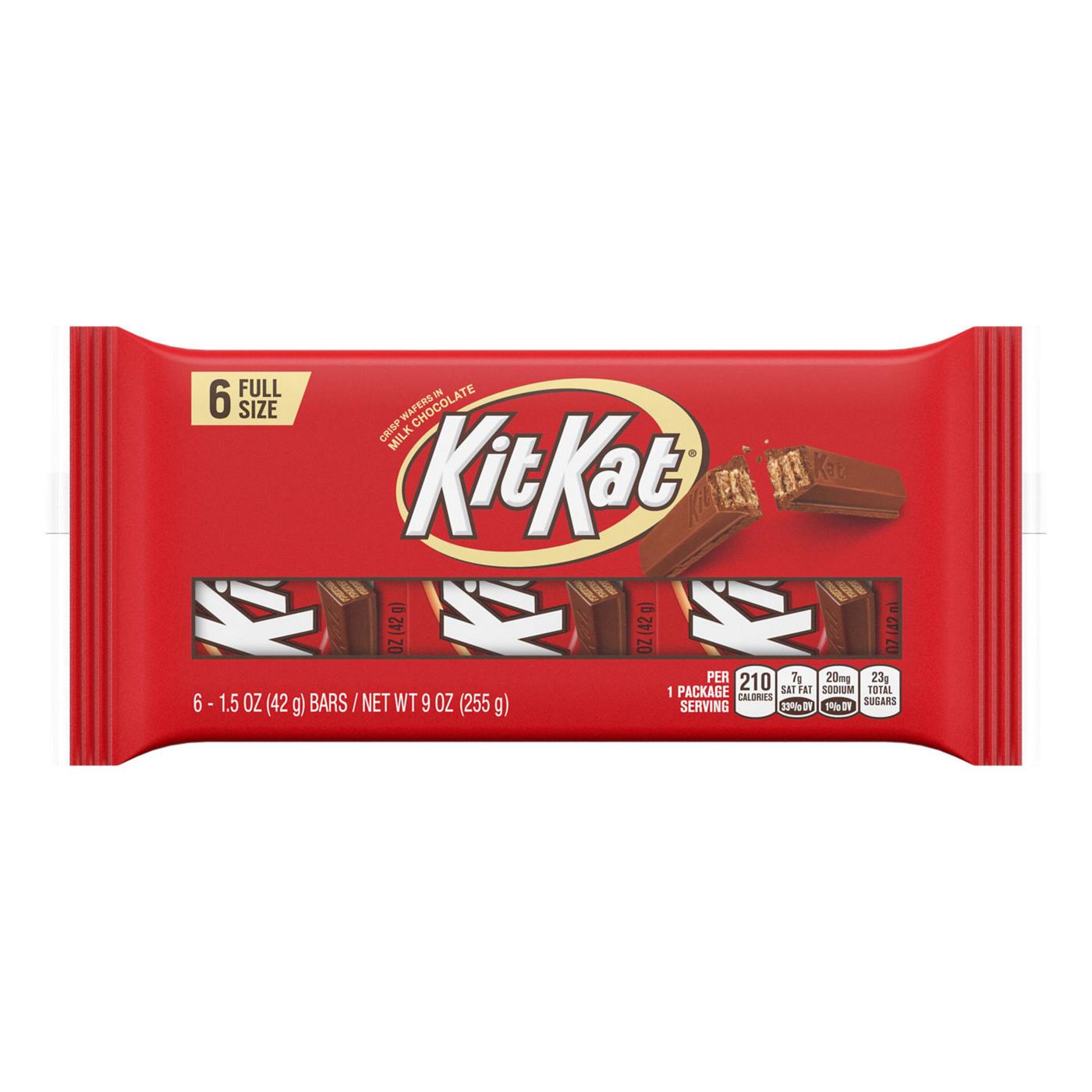 Kit Kat Milk Chocolate Full Size Candy Bars; image 1 of 5