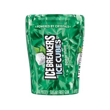 Ice Breakers Ice Cubes Spearmint Sugar Free Chewing Gum, 40 pc