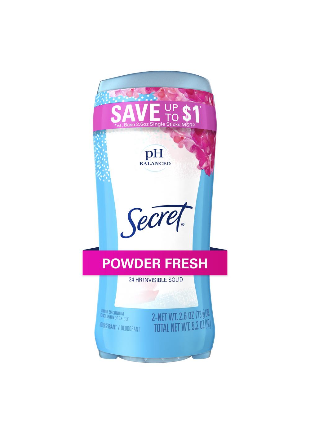 Secret 24 Hr Invisible Solid Antiperspirant Deodorant - Powder Fresh; image 6 of 7