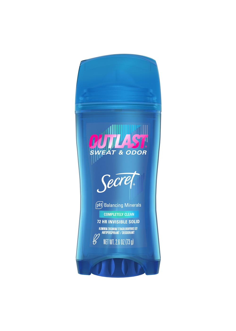 Secret Outlast 72 Hr Invisible Solid Antiperspirant Deodorant - Clean; image 1 of 7