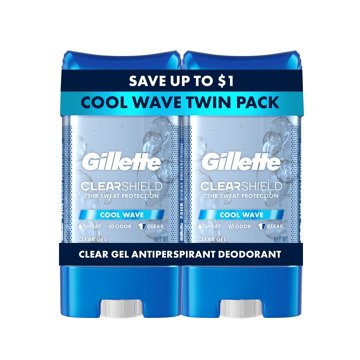 Gillette Clear Shield Gel Antiperspirant Deodorant - Cool Wave, 2 pk