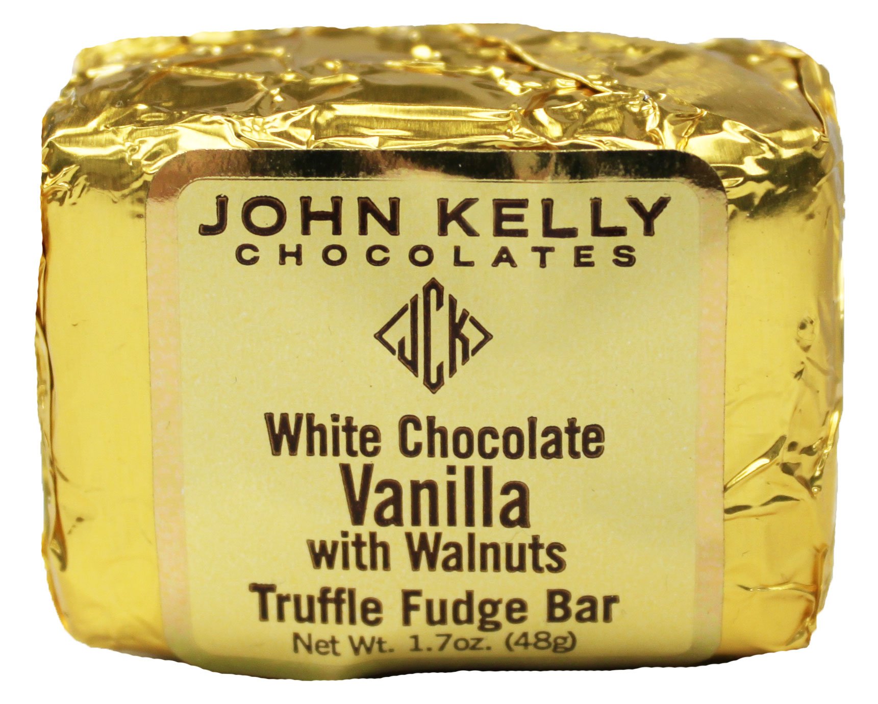 John Kelly Chocolates White Chocolate Vanilla Truffle Fudge Bar with
